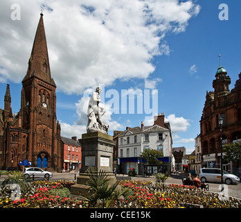 Die Statue von Robert Burns in Dumfries Stockfoto