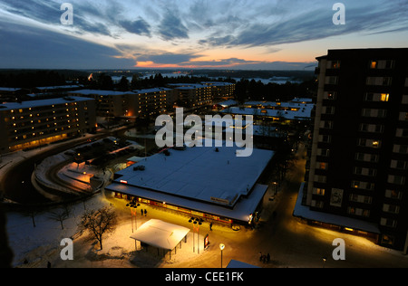 Akalla - einem Vorort von Stockholm, 10 km nördlich der Stadt, Schweden. Stockfoto