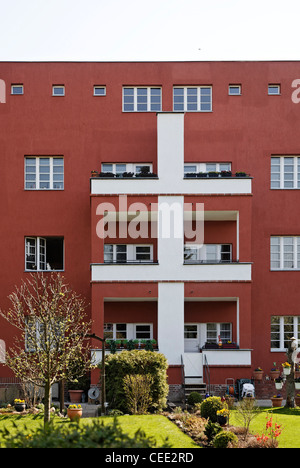 Berlin, Großsiedlung Britz (Hufeisensiedlung) von Bruno Taut Stockfoto