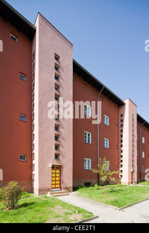 Berlin, Großsiedlung Britz (Hufeisensiedlung) von Bruno Taut Stockfoto