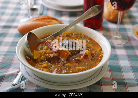 Asturischen Eintopf, spanische Küche Stockfoto