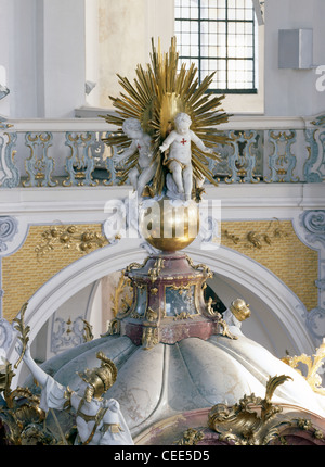 Vierzehnheiligen, Gnadenaltar in der Wallfahrtskirche Stockfoto