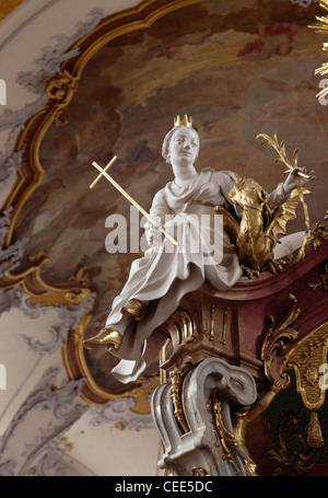 Vierzehnheiligen, Gnadenaltar in der Wallfahrtskirche Stockfoto