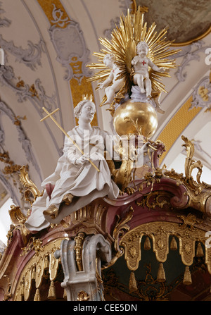 Vierzehnheiligen, Gnadenaltar in der Wallfahrtskirche Stockfoto