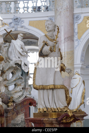 Vierzehnheiligen, Gnadenaltar in der Wallfahrtskirche Stockfoto