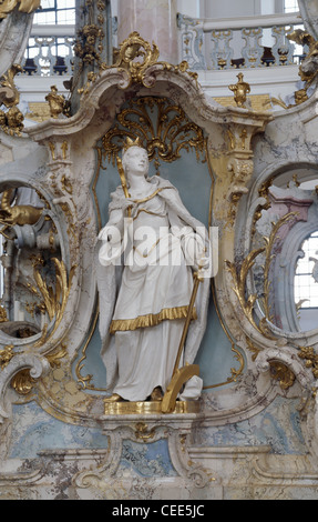 Vierzehnheiligen, Gnadenaltar in der Wallfahrtskirche Stockfoto