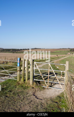 Zugang der Öffentlichkeit zu Ackerland Stockfoto