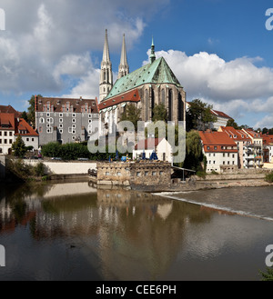 Görlitz, Neißstraße, Waidhaus Und Peterskirche von Südosten Stockfoto