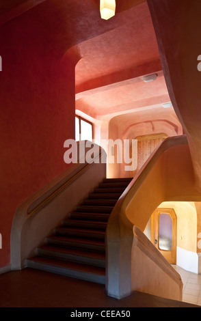 Dornach, Goetheanum, Sitz der Allgemeinen Anthroposophischen Gesellschaft, Baubeginn 1925 Südtreppenhaus Stockfoto