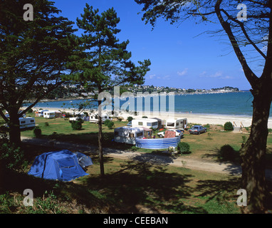 Kommunale Campingplatz, Locquirec, Finistère, Bretagne, Frankreich Stockfoto