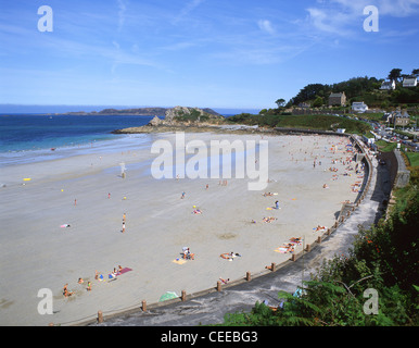 Plage de Trestrignel, Perros-Guirec, Côtes-d ' Armor, Bretagne, Frankreich Stockfoto