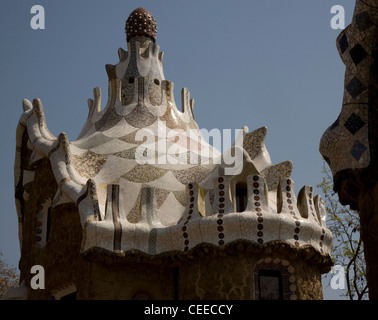 Barcelona, Parc Güell 1900-1914 von Antoni Gaudi Stockfoto