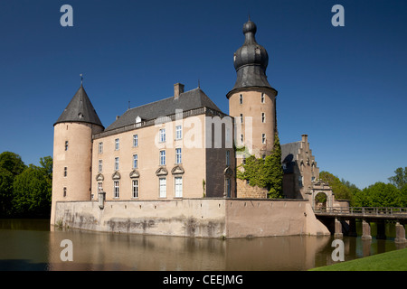 Grabenlöffel Burg Gemen, Borken, Münsterland, Nordrhein-Westfalen, Deutschland, Europa Stockfoto