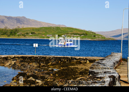 Appin, Appin Fähre, Druimneil Haus und Garten, mit Blick auf Loch Crerans, Nord-West-Schottland. Stockfoto