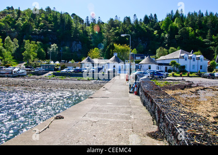 Appin, Appin Fähre, Terminal, Druimneil Haus und Garten, mit Blick auf Loch Crerans, Nord-West-Schottland. Stockfoto