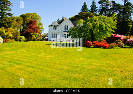 Appin, Druimneil Haus und Garten, mit Blick auf Loch Crerans, Nord-West-Schottland. Stockfoto