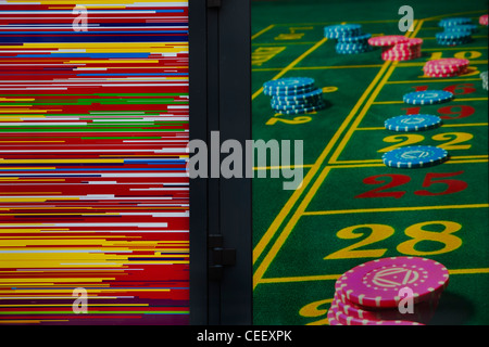 Casino-Plakat in Berlin-Kreuzberg. Stockfoto