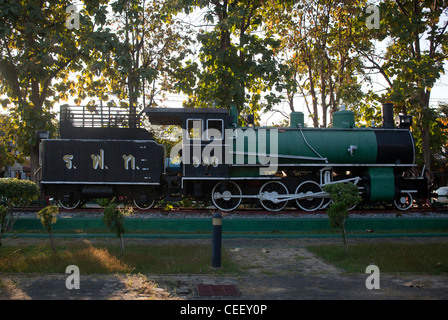 Alten Dampf Zug Motor Railway Station Chiang Mai Thailand Stockfoto