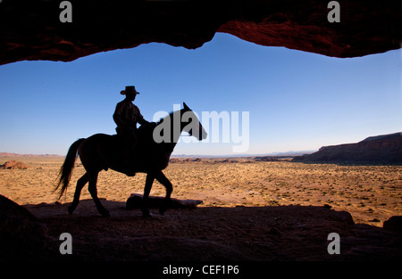 Reiten im Gondwana Canyon Park, eine 100.000 Hektar großen Privatreservat, Kalahari-Wüste Namibia Afrika Stockfoto