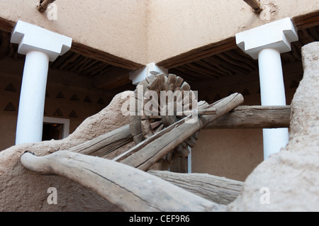 ein alter Brunnen im Al-Masmak Fort in Riyadh City, Saudi-Arabien Stockfoto