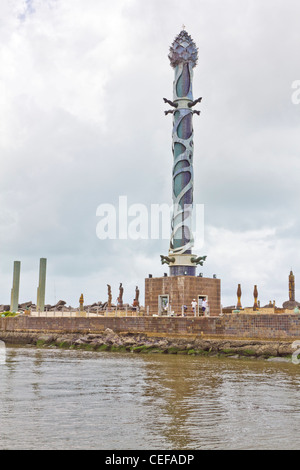 Statue im Hafen von Recife, Brasilien Stockfoto