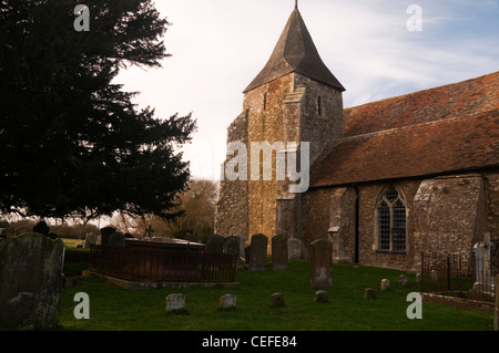 Die Kirche St. Clemens Old Romney Kent England Stockfoto