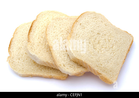 Frisches Brot, isoliert auf weißem Hintergrund Stockfoto