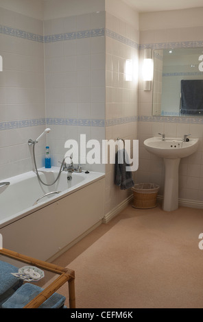 Inländische Bad und Waschbecken, UK. Stockfoto