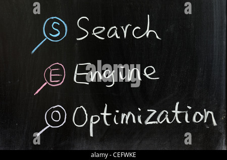 Kreidezeichnung - Suchmaschinenoptimierung Stockfoto