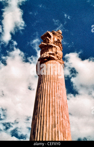 IRAN, PERSEPOLIS: Spalte stehen noch in den Ruinen von Persepolis. Persepolis war die Hauptstadt von Achaemenid-Reich. Stockfoto