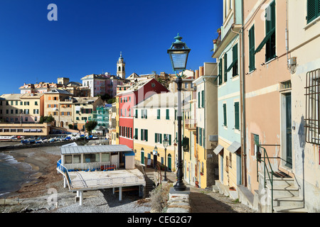 ab Saison Szene in Bogliasco, kleines Dorf in Ligurien, Italien Stockfoto