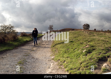 Wandern auf den Gipfeln Stockfoto