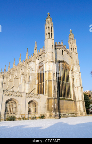 Kings College Kapelle im Winter, Cambridge, England, UK Stockfoto