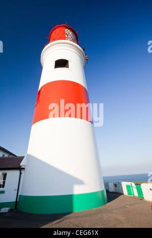 Souter Leuchtturm an der Nordostküste zwischen Newcastle und Sunderland. Stockfoto