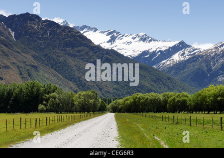 Berge im Mount Aspiring National Park, Neuseeland Stockfoto