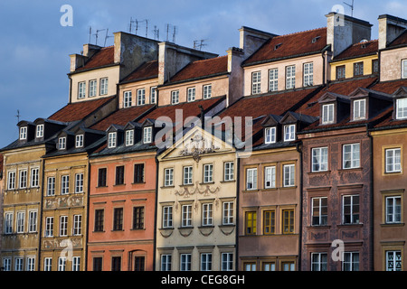 Nahaufnahme eines berühmten Häusern am Warschauer Platz Stockfoto