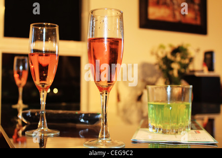 Champagner und margarita Stockfoto