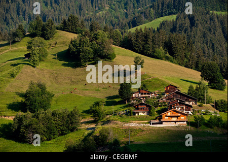 Arêches Dorf. Beaufortain Tal. Rhone Alpen Frankreich Stockfoto