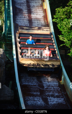 Busch Gardens Tampa Florida Tanganyika tidal wave Wasser-Floßfahrt Stockfoto