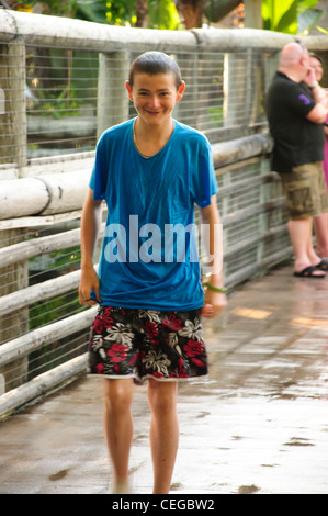 Busch Gardens Tampa Florida Tanganyika tidal wave Wasser-Floßfahrt Stockfoto