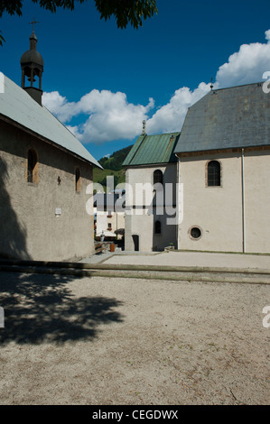 Megève Dorf. Haute-Savoie Departement Rhône-Alpes Region Süd-Ost-Frankreich. Stockfoto