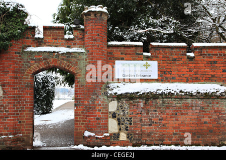 Eingang zum Herrenhaus, Nonsuch Park, Cheam, Surrey, England Stockfoto