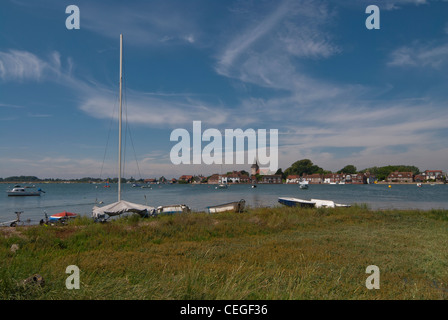 Bosham Dorf gegenüber vom Hafen aus gesehen Stockfoto