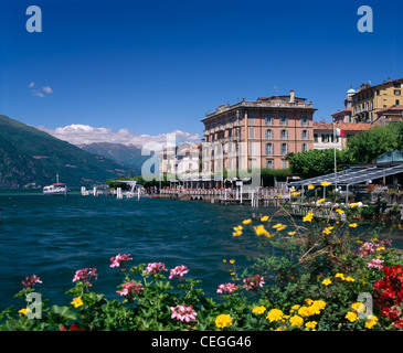 Das Hotel Metropole Bellagio und Comer See, Lombardei, Italien. Stockfoto