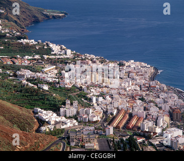 Santa Cruz De La Palma, La Palma, Kanarische Inseln. Vom Aussichtspunkt Mirador De La Concepcion gesehen. Stockfoto