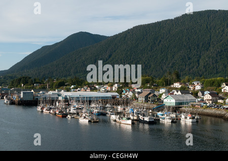 Angelboote/Fischerboote vor Anker, Sitka, Alaska Stockfoto