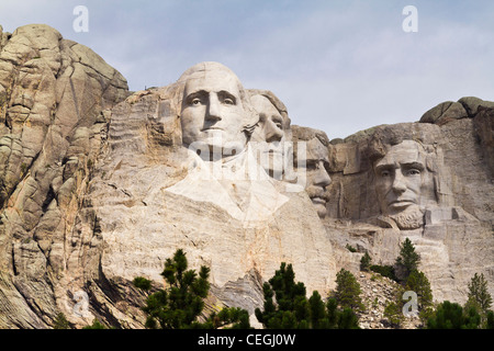 Mount Rushmore American National Memorial Park Felsskulptur mit Gesichtern der US-Präsidenten in den Black Hills South Dakota in den USA, USA, hochauflösende Bilder Stockfoto