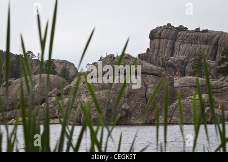 American Black Hills National Forest Custer Sylvan Lake State Park in den USA die Landschaft der USA verschwimmt den Himmel über Gras niemand außerhalb des Horizonts horizontale Hi-res Stockfoto