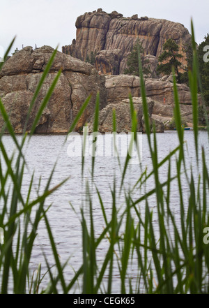 American Black Hills National Forest Custer Sylvan Lake State Park in den USA US-Landschaft Himmel über Gras Niemand Horizont vertikal hochauflösende Bilder Stockfoto