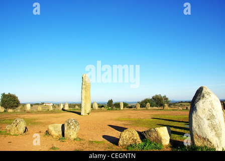 Cromlech von Xerez in der Nähe von Monsaraz, Alentejo, Portugal Stockfoto